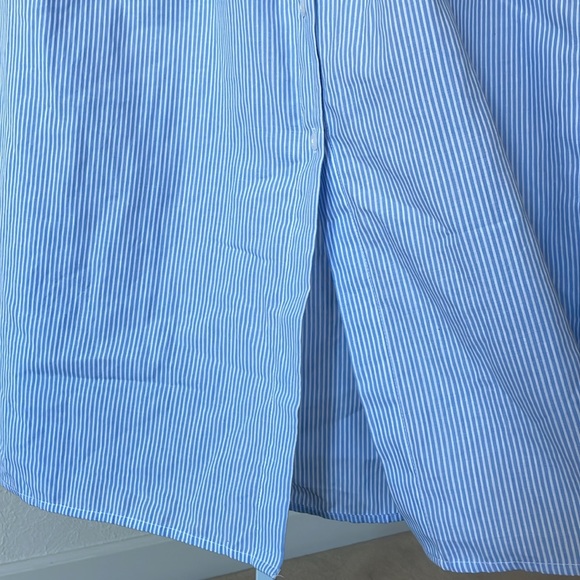 ASOS beautiful 100% cotton drawstring button down striped skirt - Picture 8 of 9